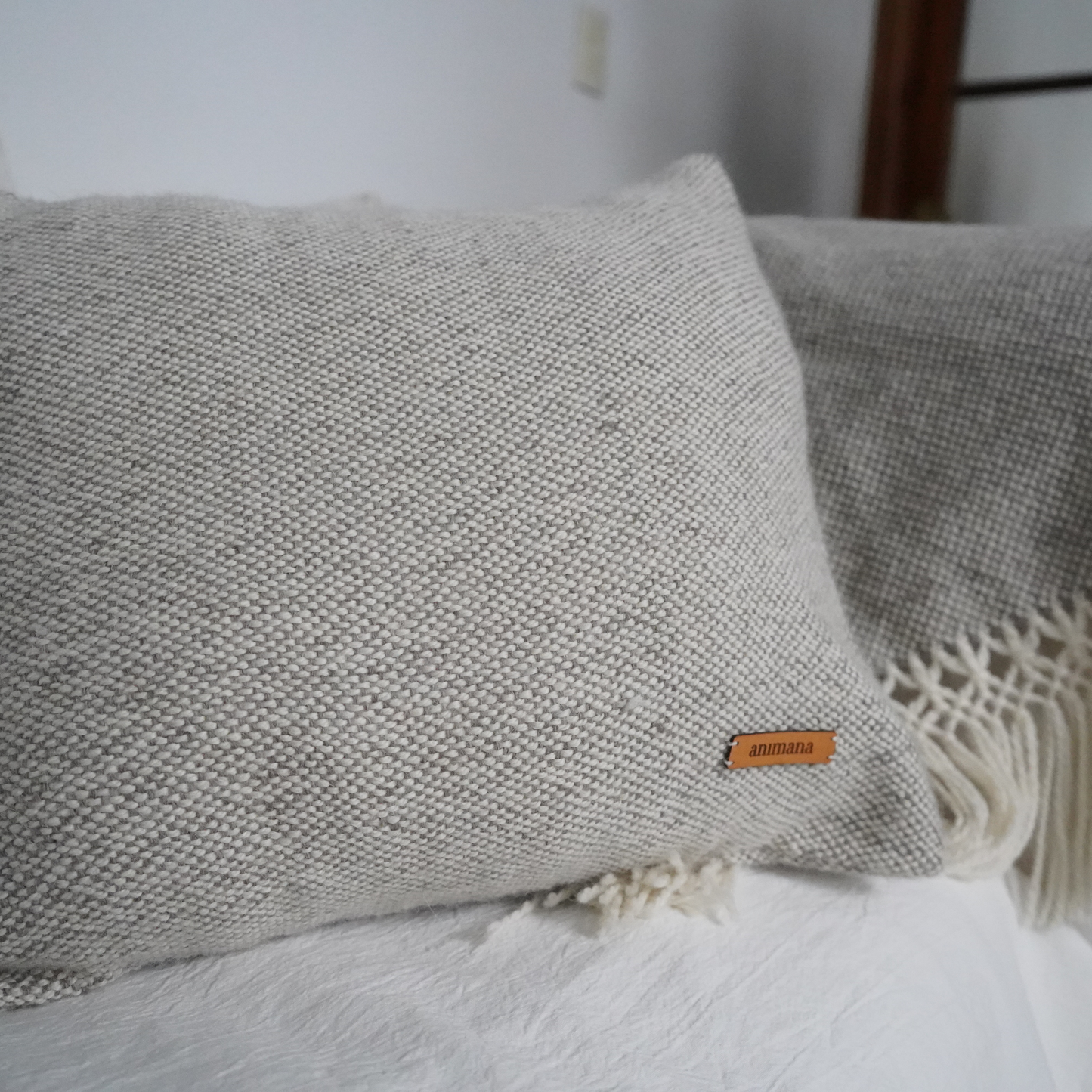 D'och cushion cover |Llama | Natural and Yellow