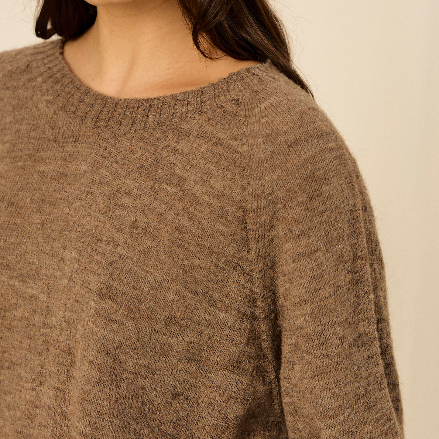 Sweater Clara | Llama & Merino | Pecán