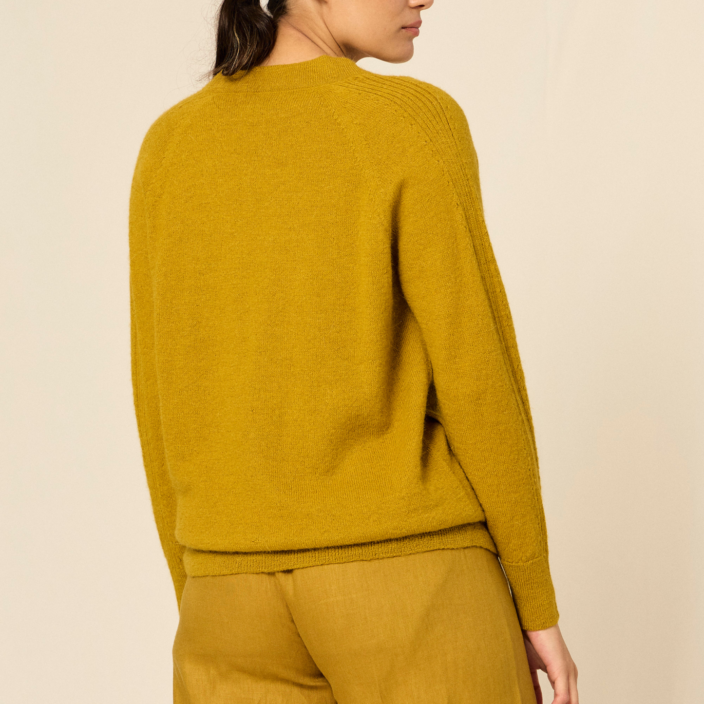 Nicola Cardigan | Llama, Merino & Cotton | Grey