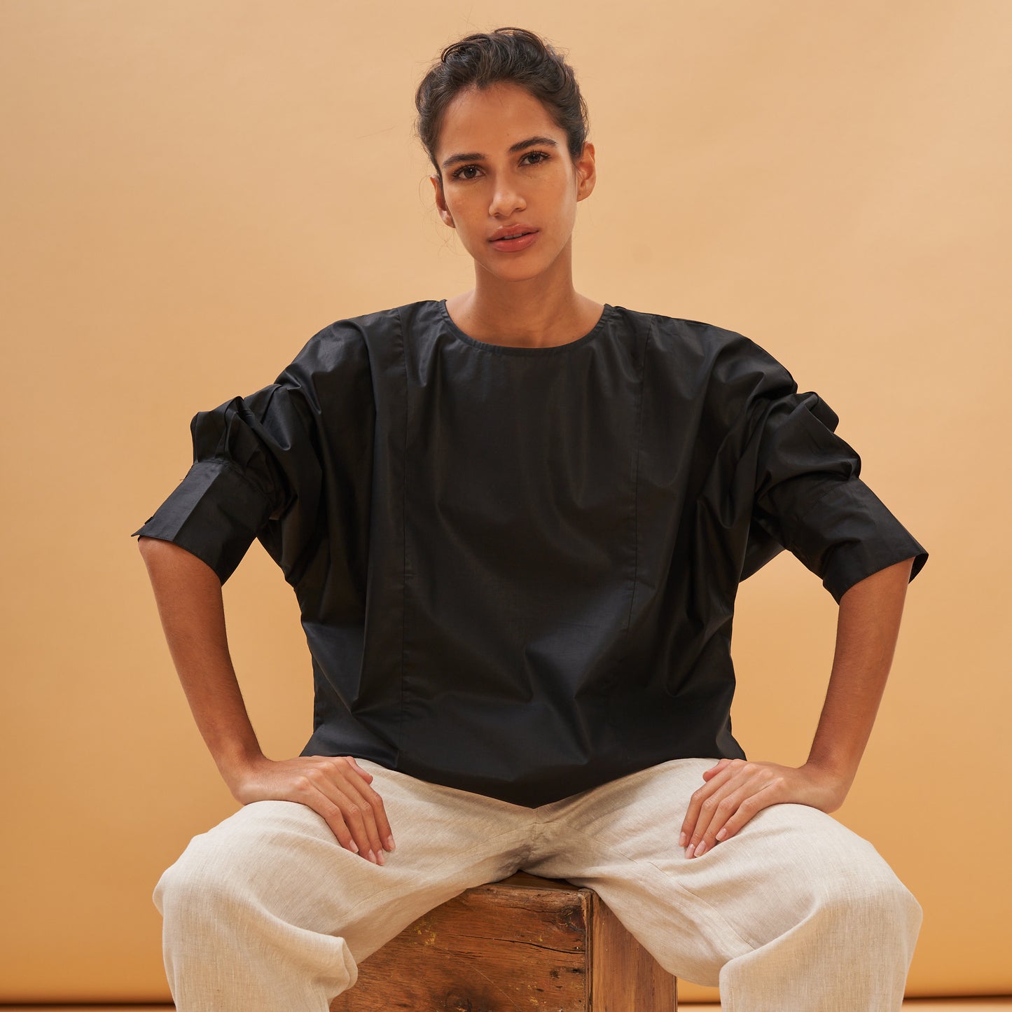 Top Irma | Algodón | Negro