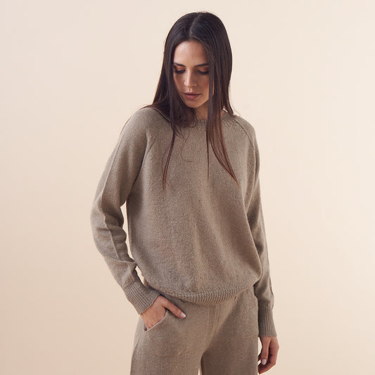 Sweater Clara | Llama & Merino | Gris