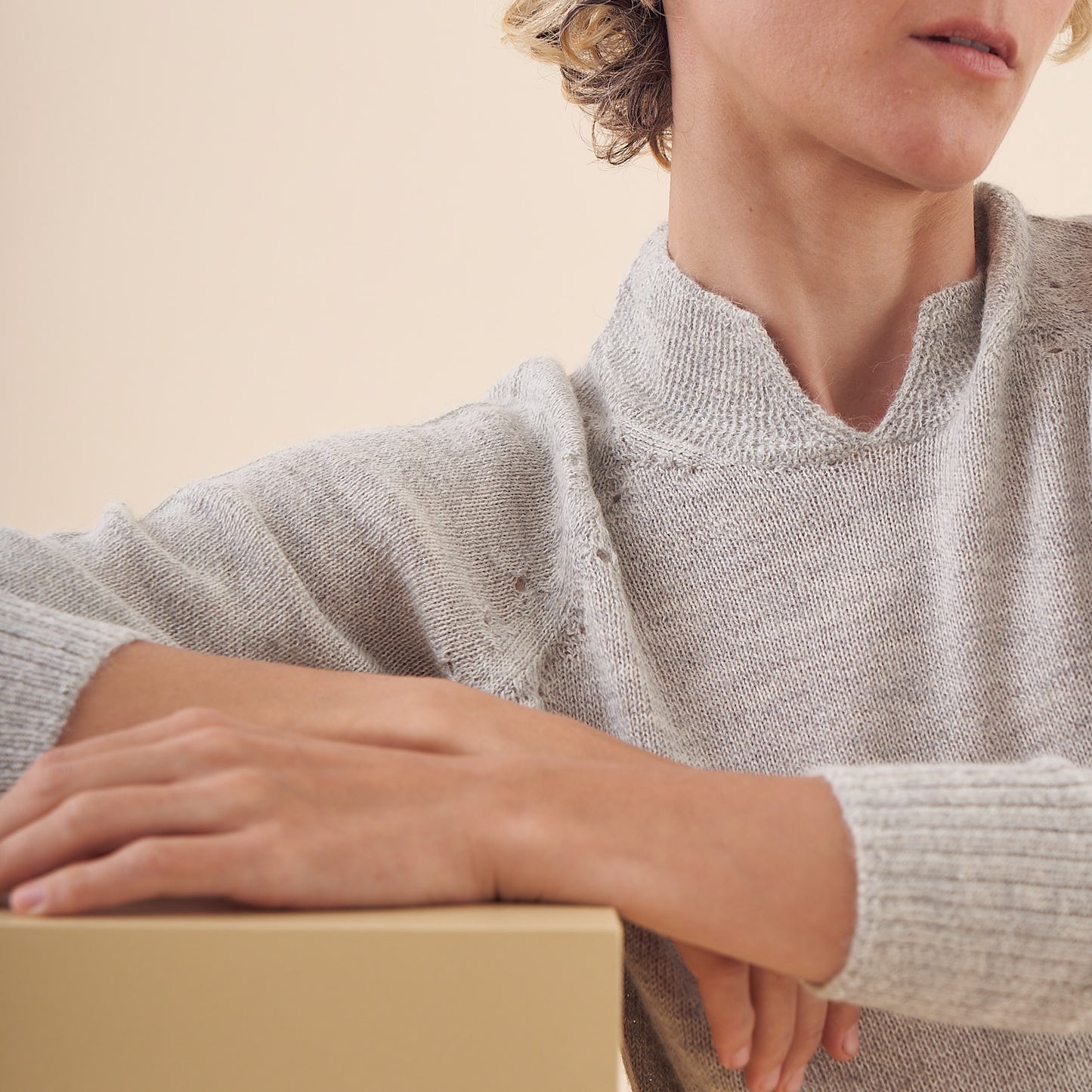 Sweater Emilia | Baby Alpaca | Gris Claro