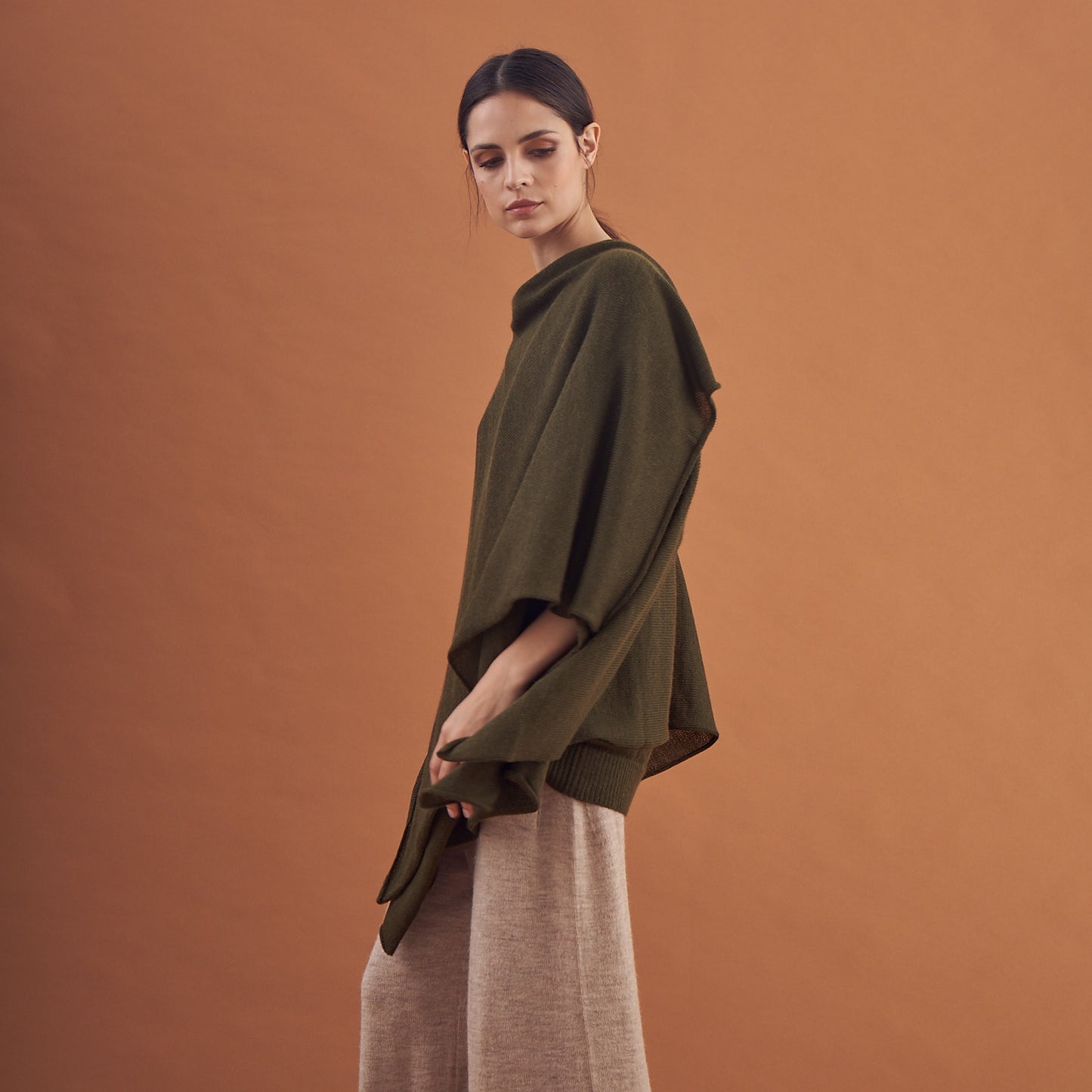 Poncho/Ruana Franc | Baby Alpaca | Green
