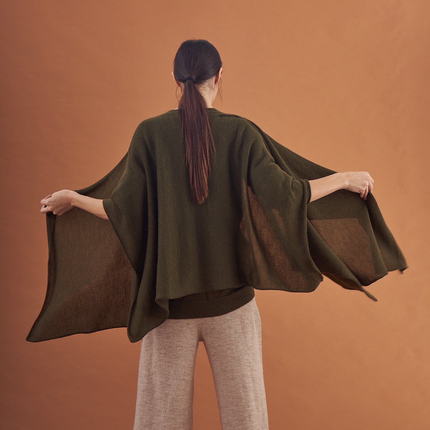 Poncho/Ruana Franc | Baby Alpaca | Green