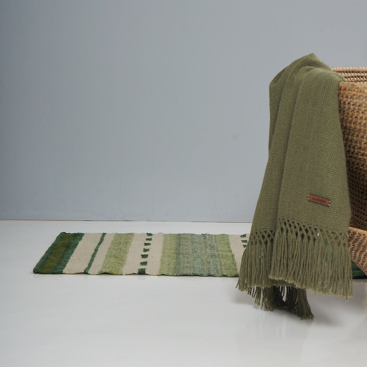 Alfombra Mampa | Oveja | Natural y Verdes