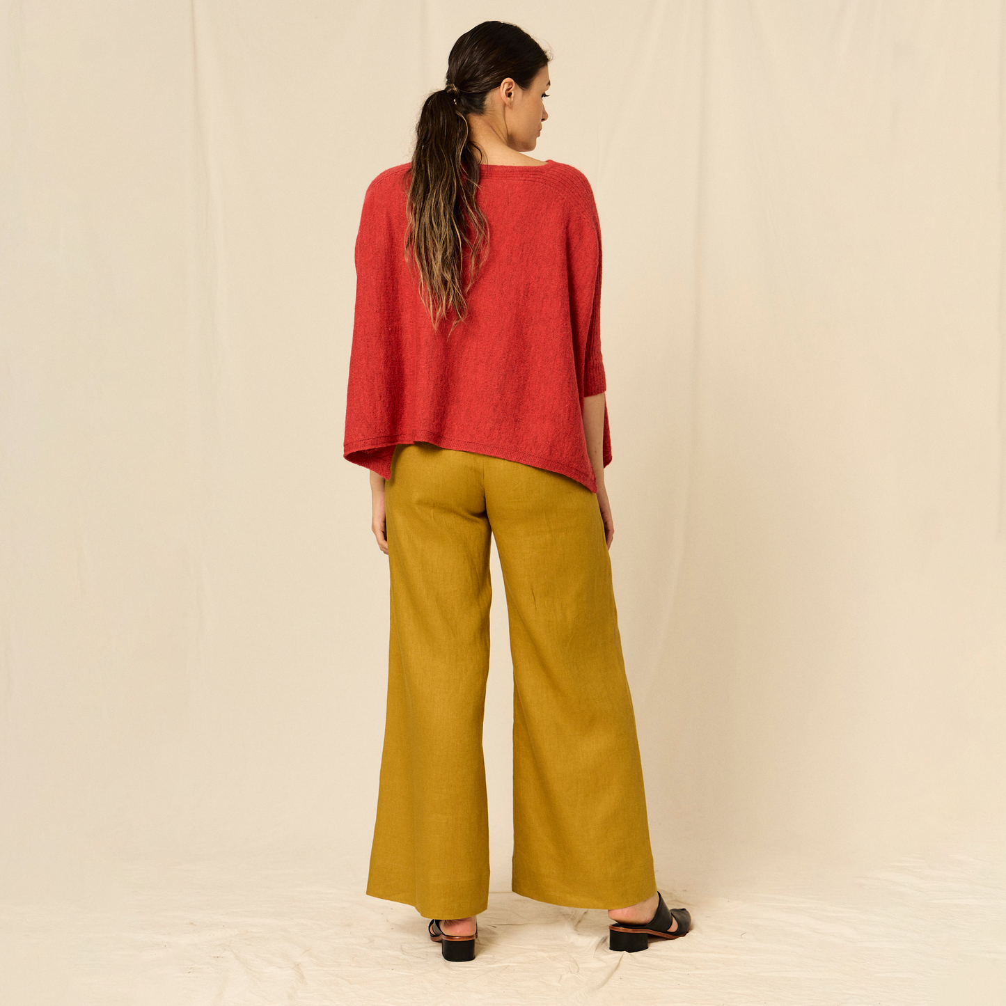 Sweater Fadriana | Baby Llama & Merino | Tomate