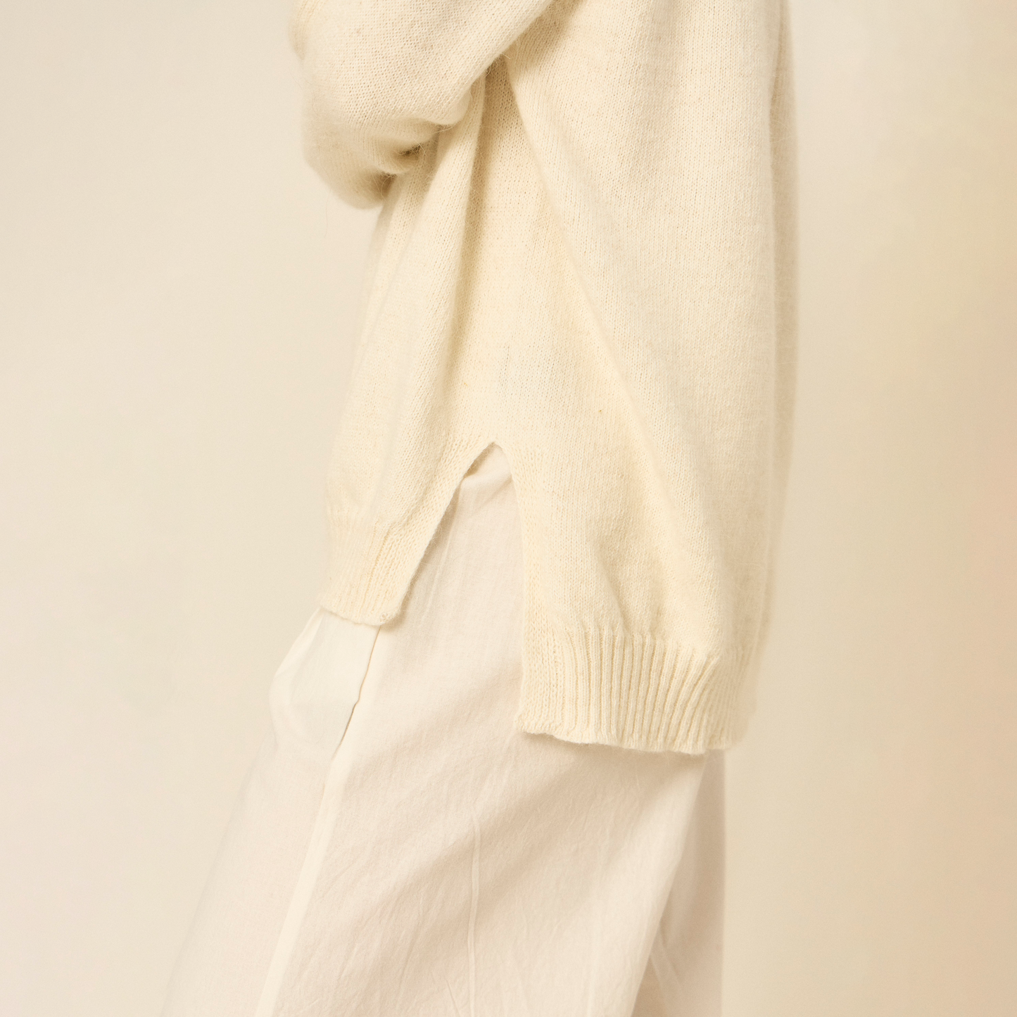 Sweater Anastasia | Llama, Merino & Algodón | Natural