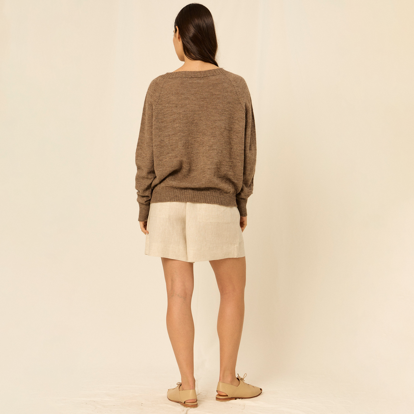 Sweater Clara | Llama & Merino | Pecán