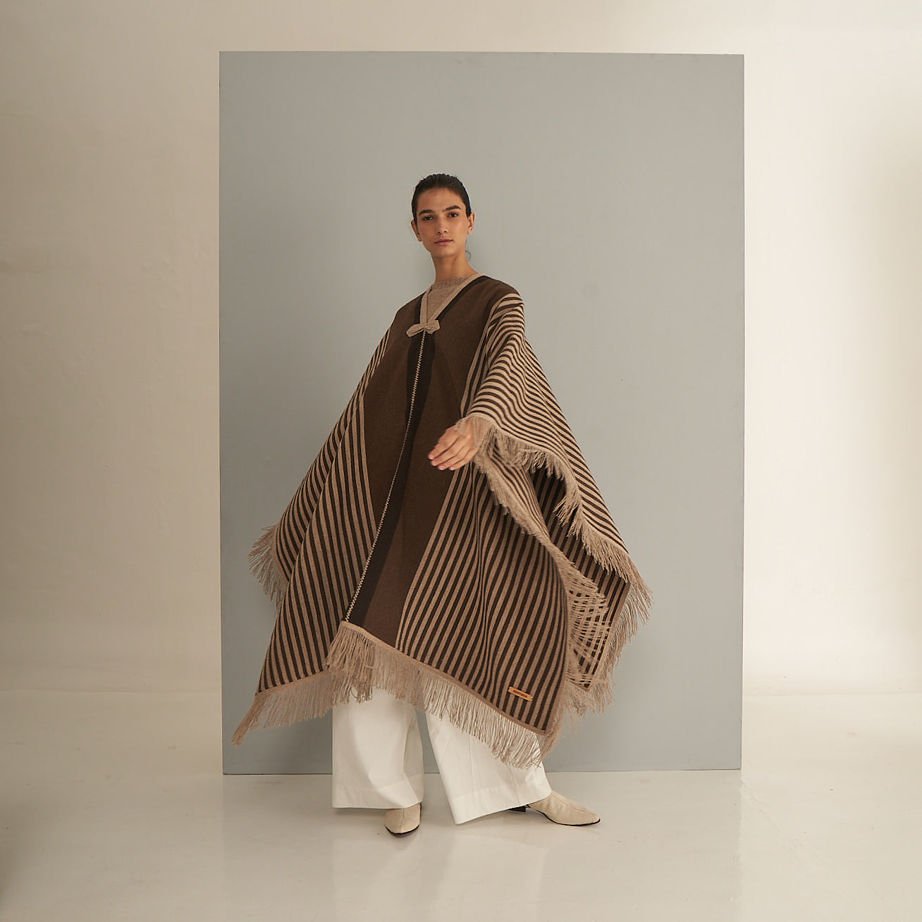 Poncho Zoilo Marrón | 100% Llama