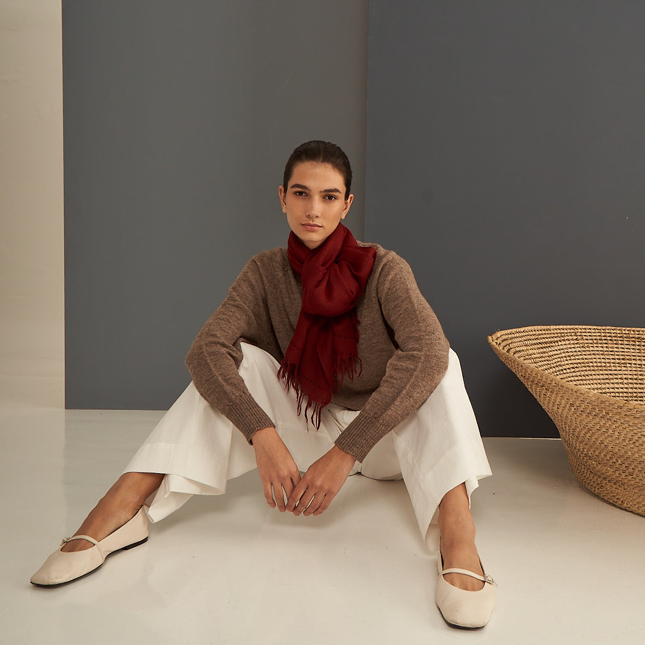 Sweater Clara | Llama & Merino | Pecán