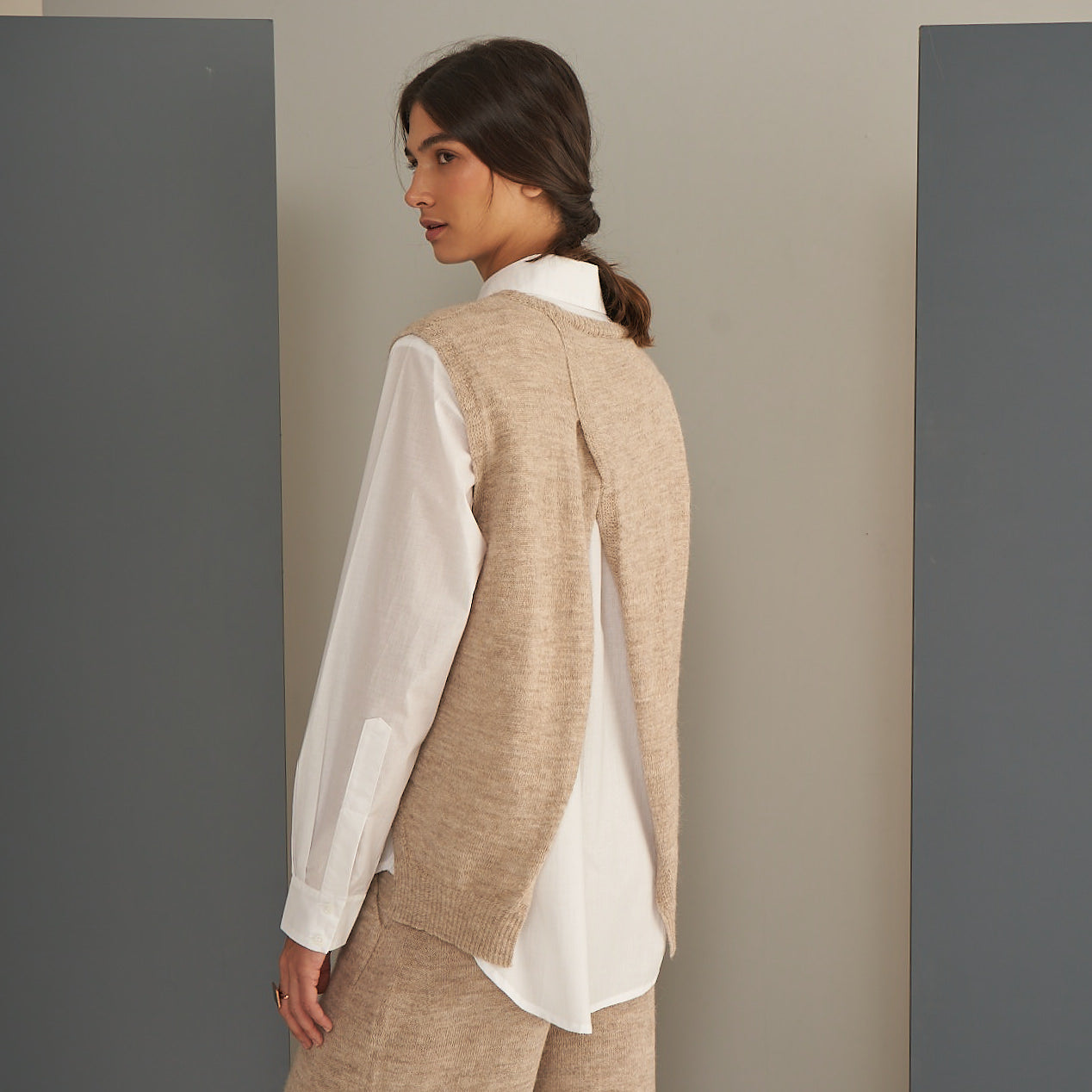Chaleco Marisa | Llama & Merino | Lagrima