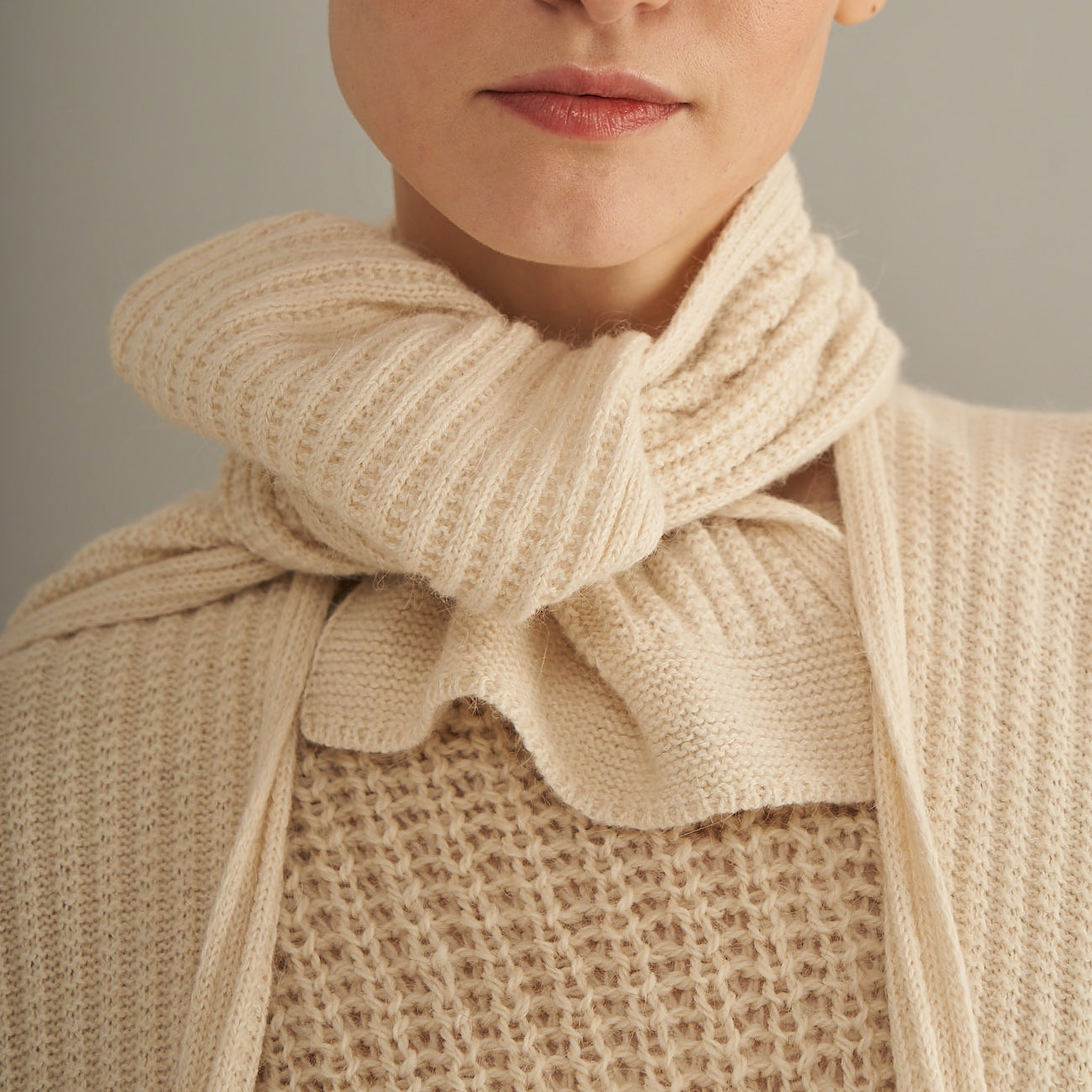Ruana Lara | Cotton, Llama & Merino | Natural