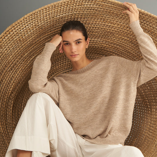 Sweater Clara | Llama & Merino | Lágrima