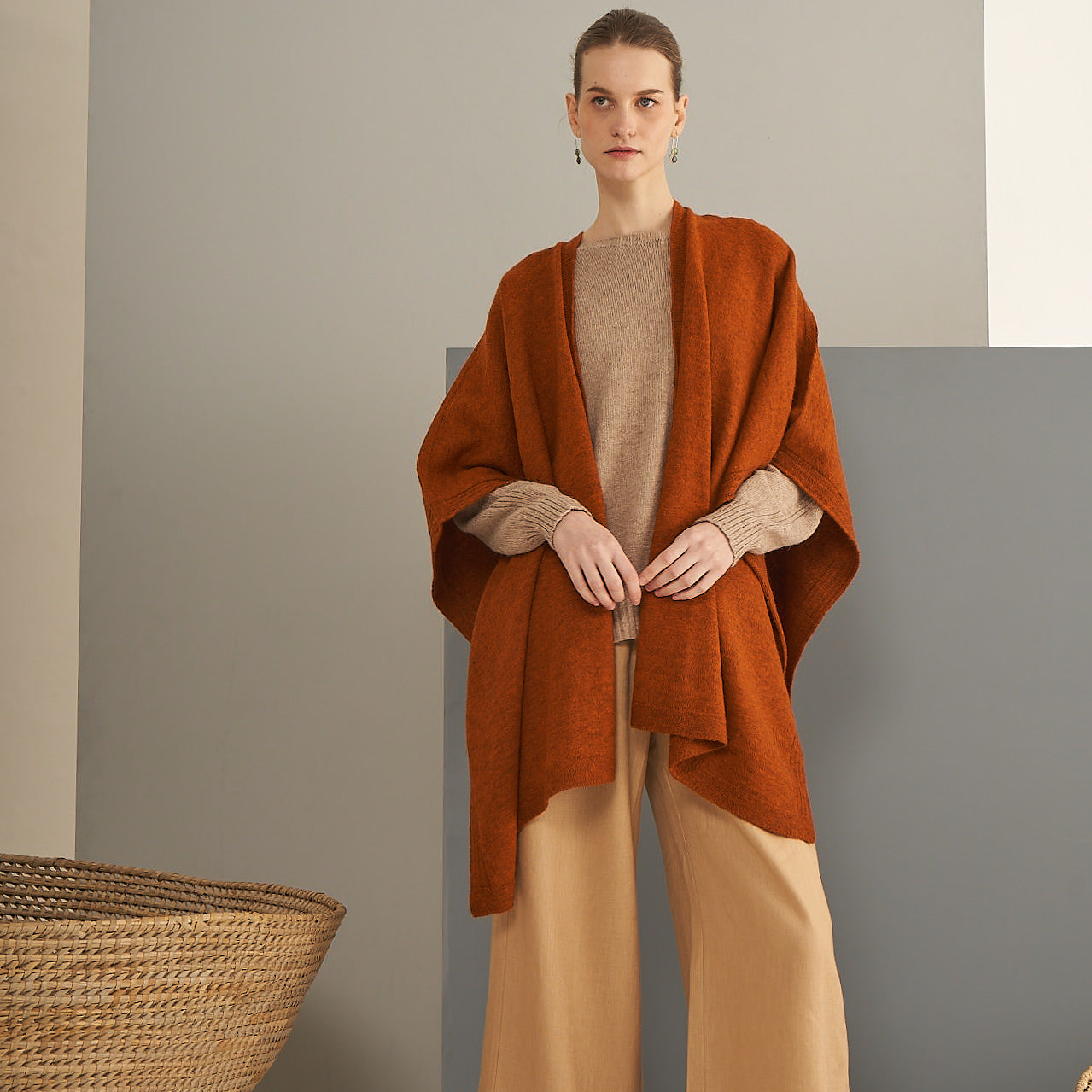 Ruana Marina | Llama & Merino