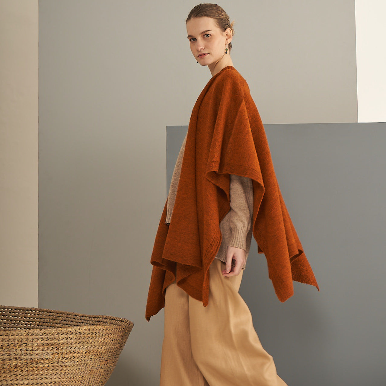 Ruana Marina | Llama & Merino