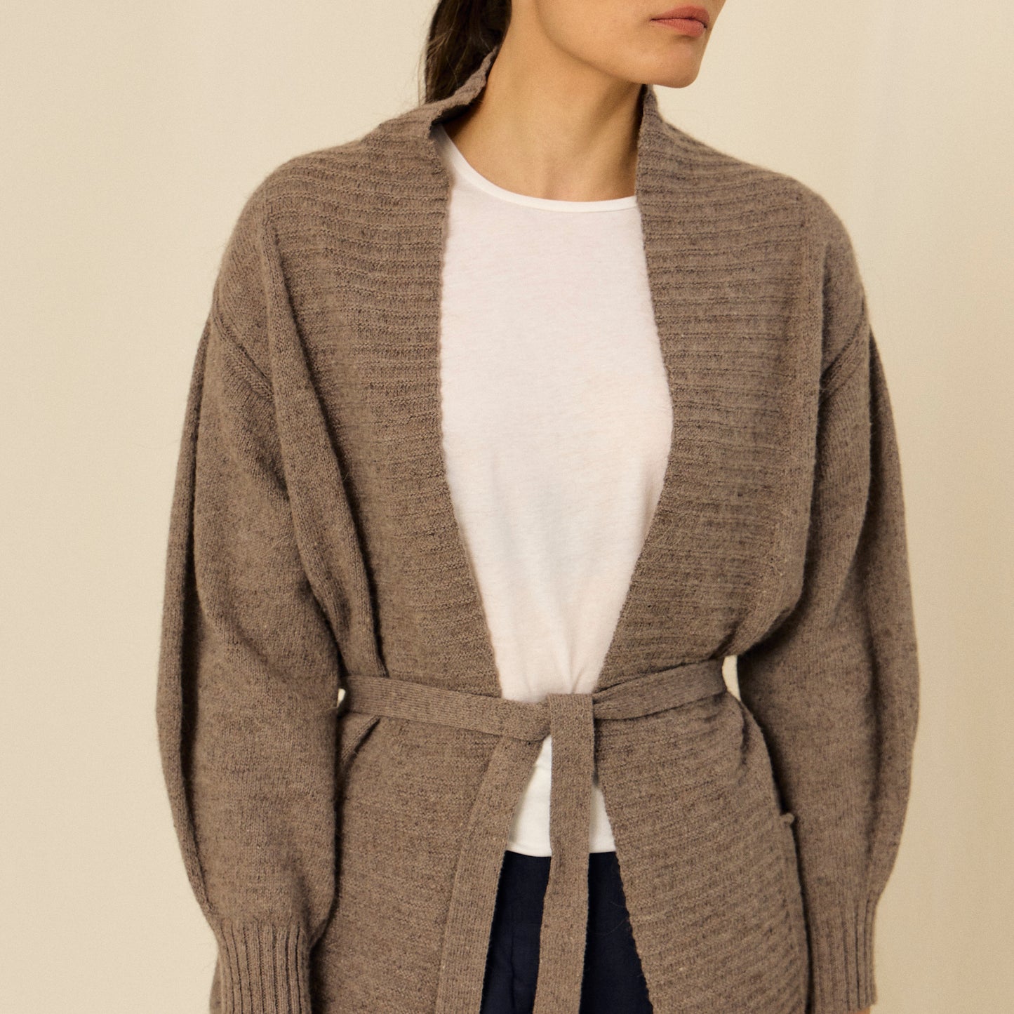 Tapado Chiara | Llama, Merino & Algodón | Taupe