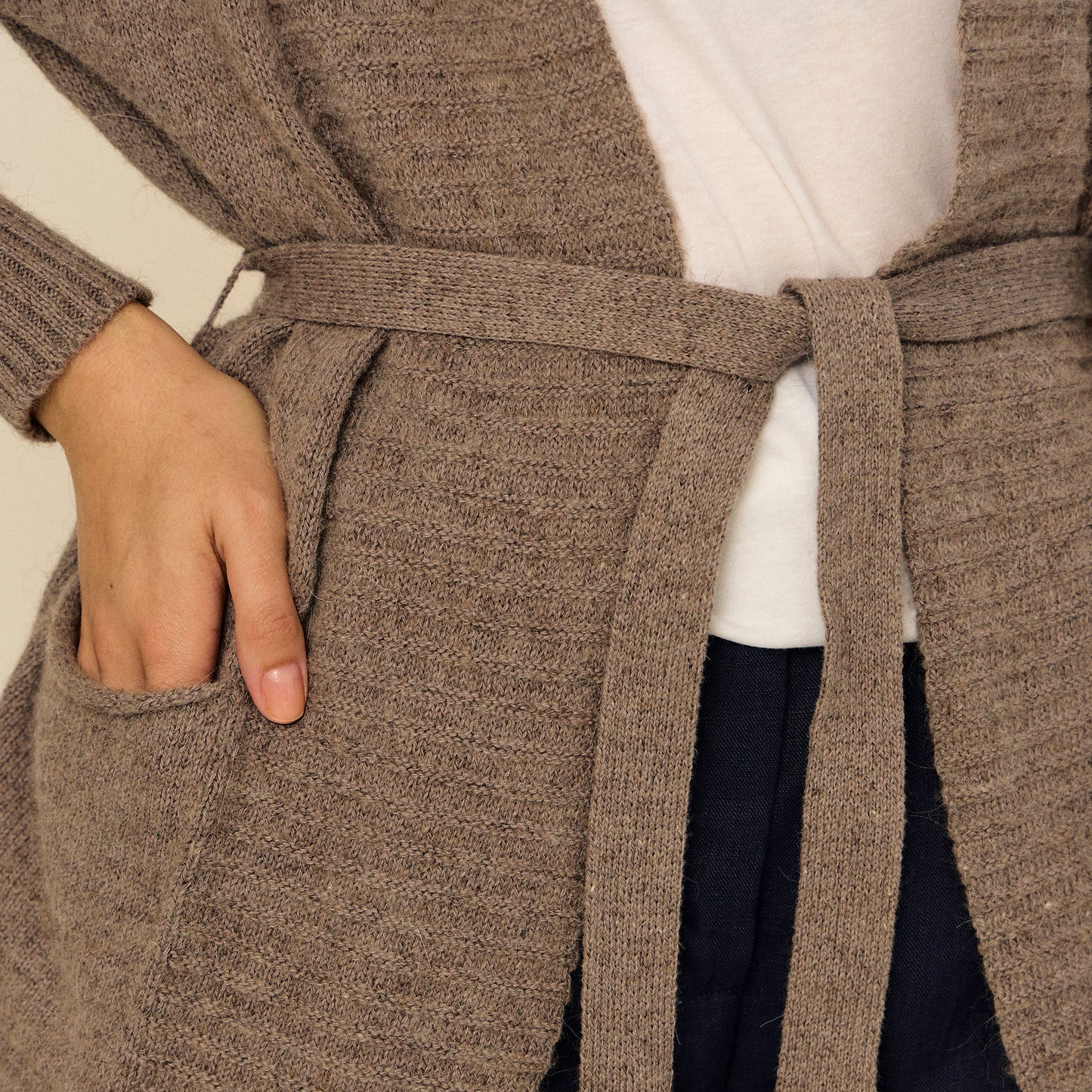 Tapado Chiara | Llama, Merino & Algodón | Taupe