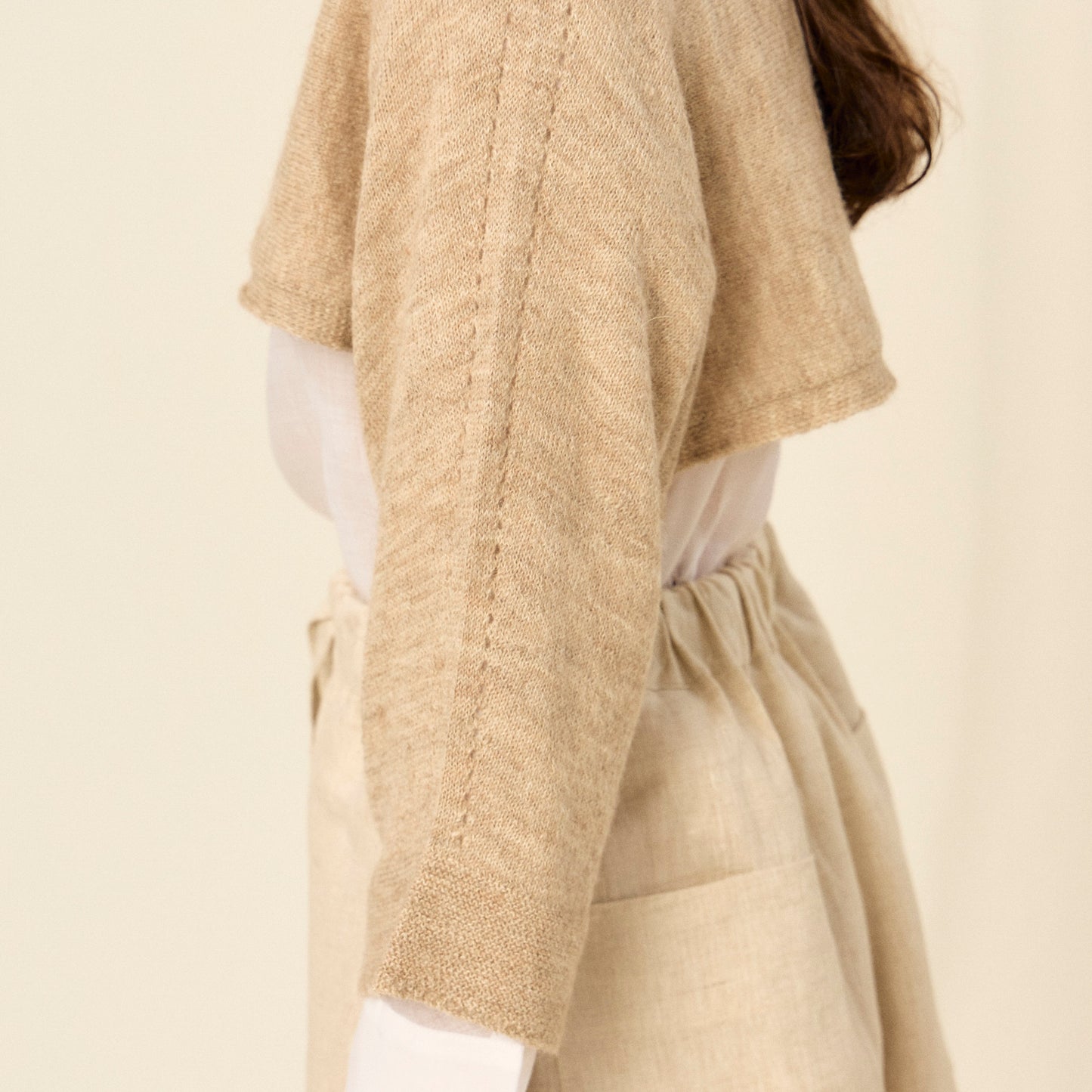 Maria Short Poncho Sweater | Llama and Merino | Teardrop