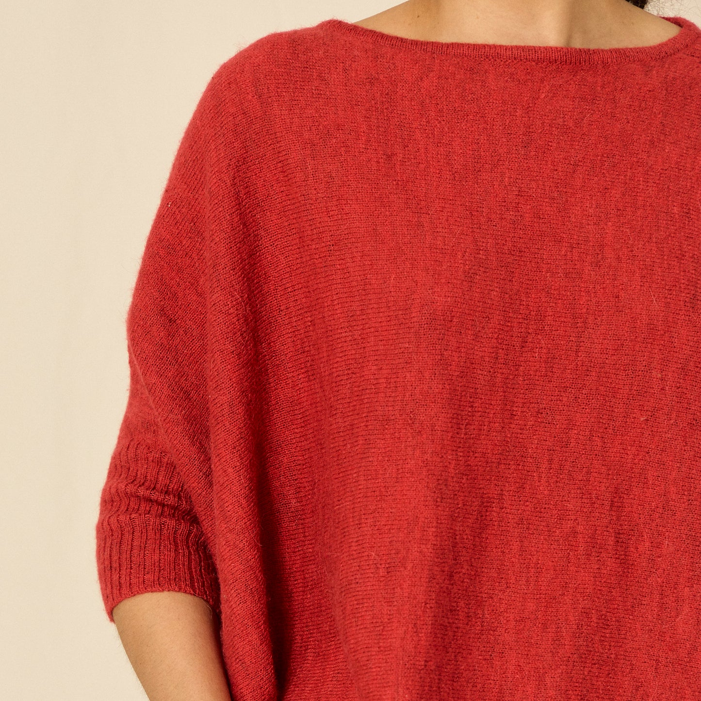 Sweater Fadriana | Baby Llama & Merino | Tomate