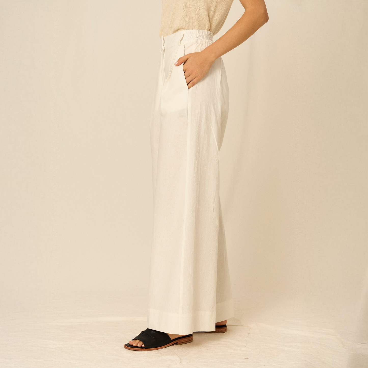 Amaia Trousers | Cotton | White
