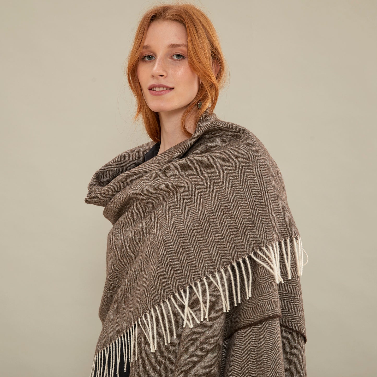 Dagne Travel Blanket | Baby Alpaca | Brown