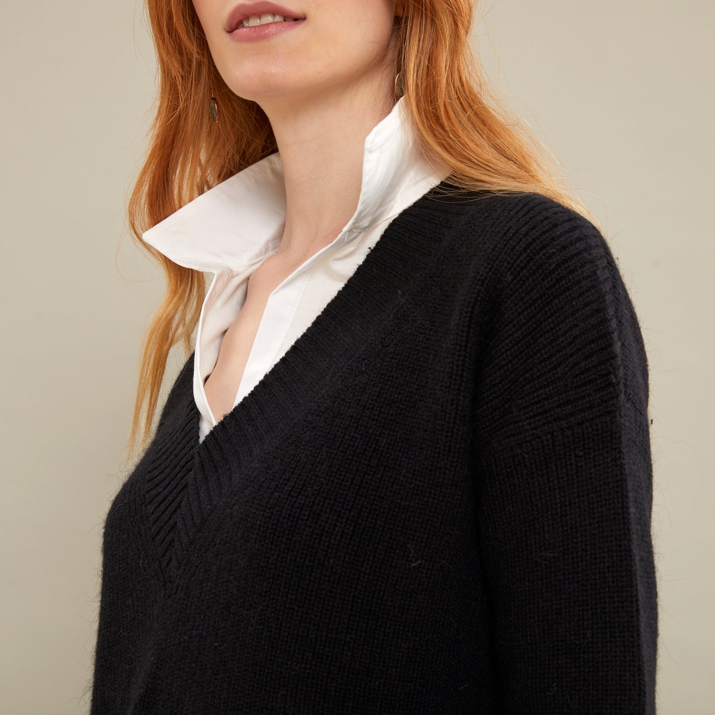 Sweater Augusta | Llama, Merino & Algodón | Negro