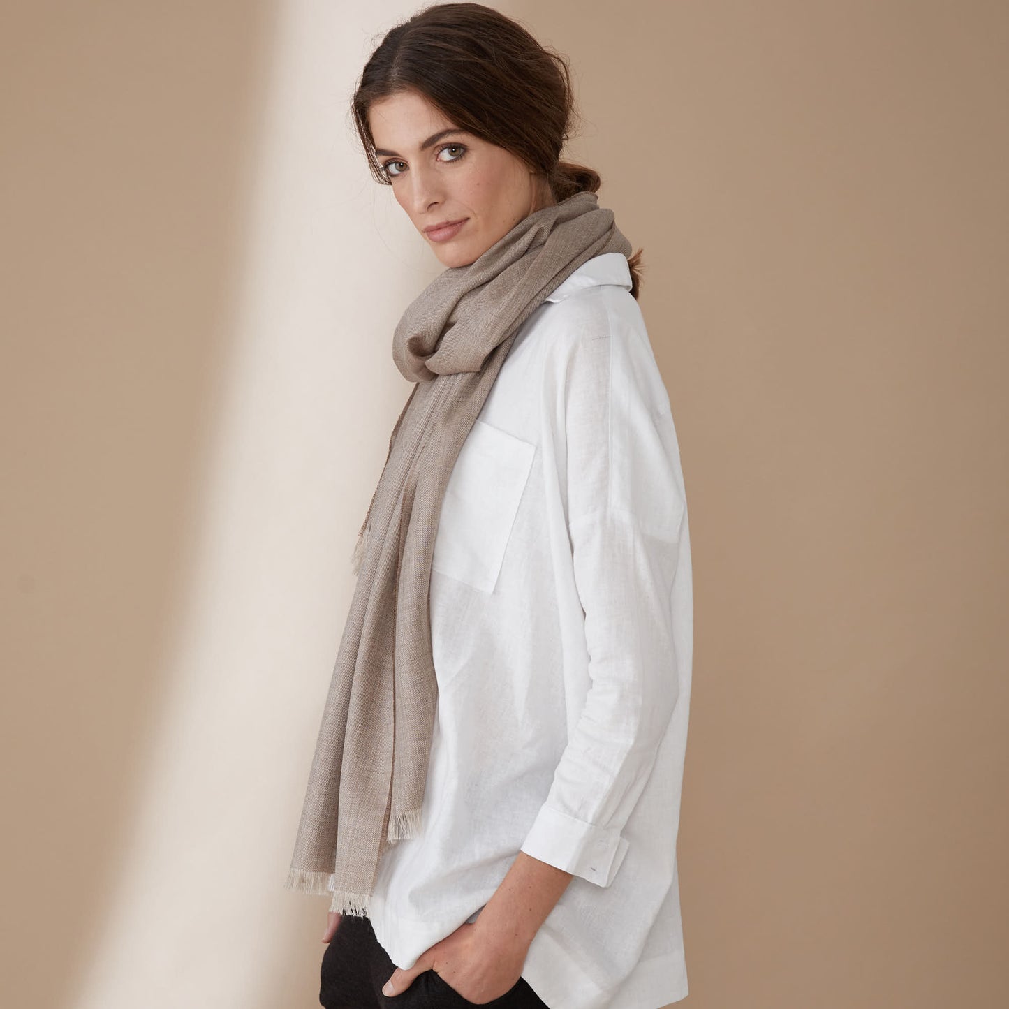 Chal Faustina | Baby Alpaca | Beige