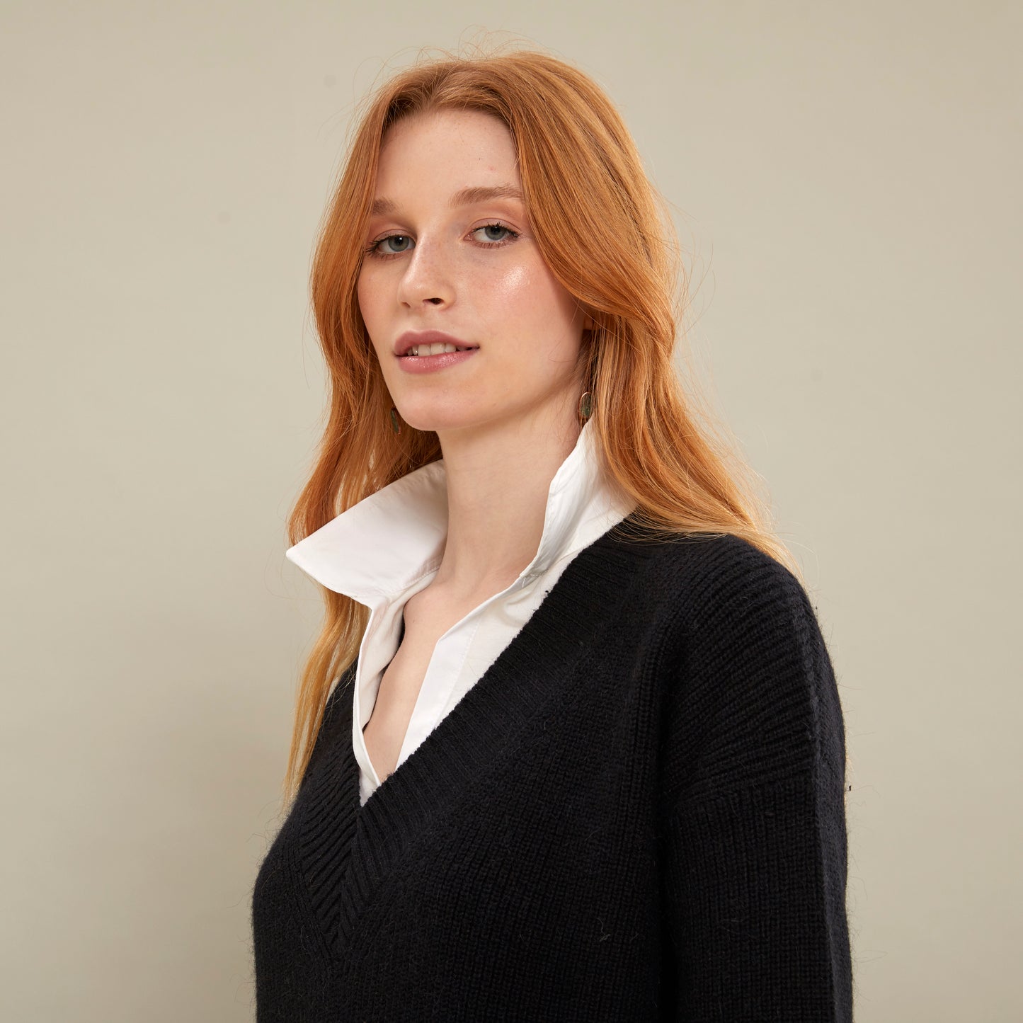 Sweater Augusta | Llama, Merino & Algodón | Negro
