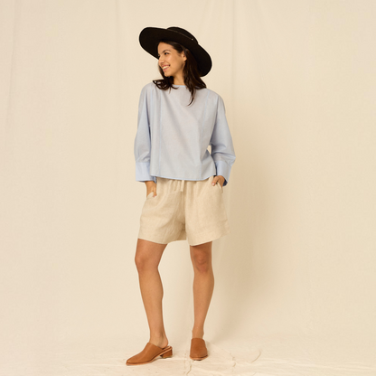 Top Irma | Cotton | Sky blue