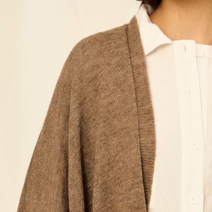 Ruana Marina | Llama & Merino | Pecán