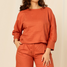 Top Brenda | Lino | Mandarina