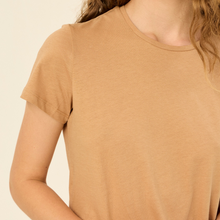 Sara T-shirt | Cotton | Camel