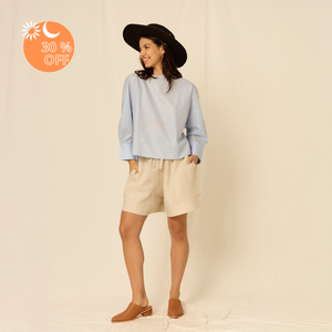 Top Irma | Cotton | Sky blue