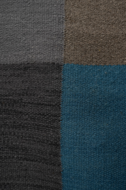 Alfombra Algarrobo | Oveja | Gris, Azul y Amarillo