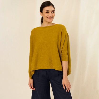 Fadriana Sweater | Baby Llama &amp; Merino | Corn 