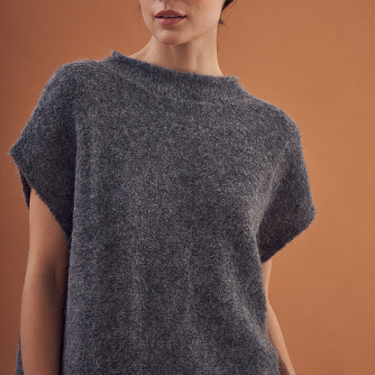 Joaquina Vest | Baby Alpaca | Dark gray 