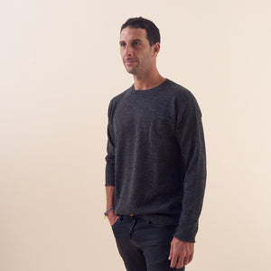 Sweater Paul | Baby Alpaca | Dark gray 