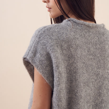 Joaquina Vest | Baby Alpaca | Light grey 