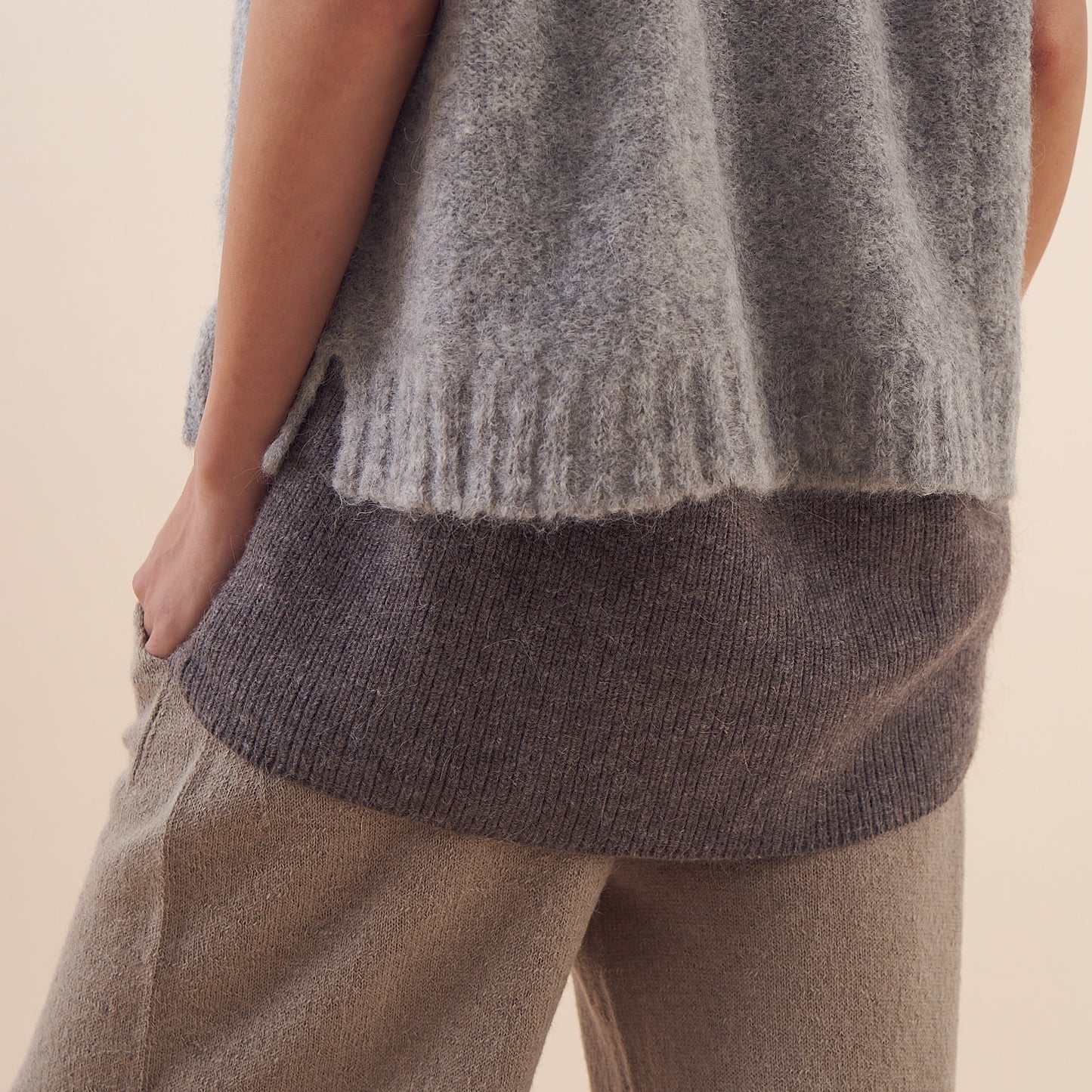 Joaquina Vest | Baby Alpaca | Light grey 
