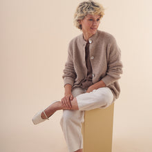 Cardigan Nicola | Llama, Merino & Algodón | Beige