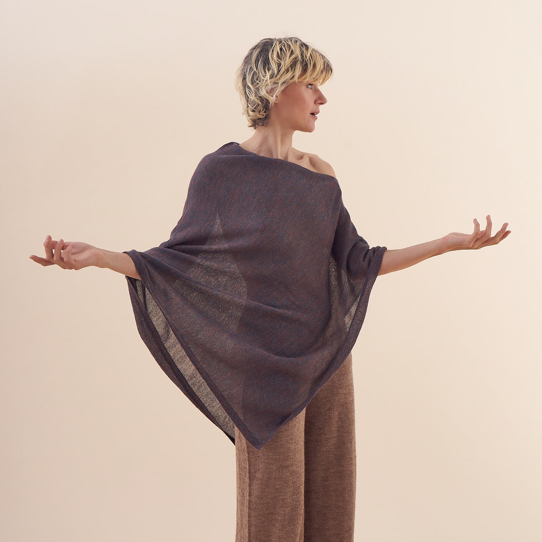 Poncho Faplana | Baby Alpaca | Lavender 