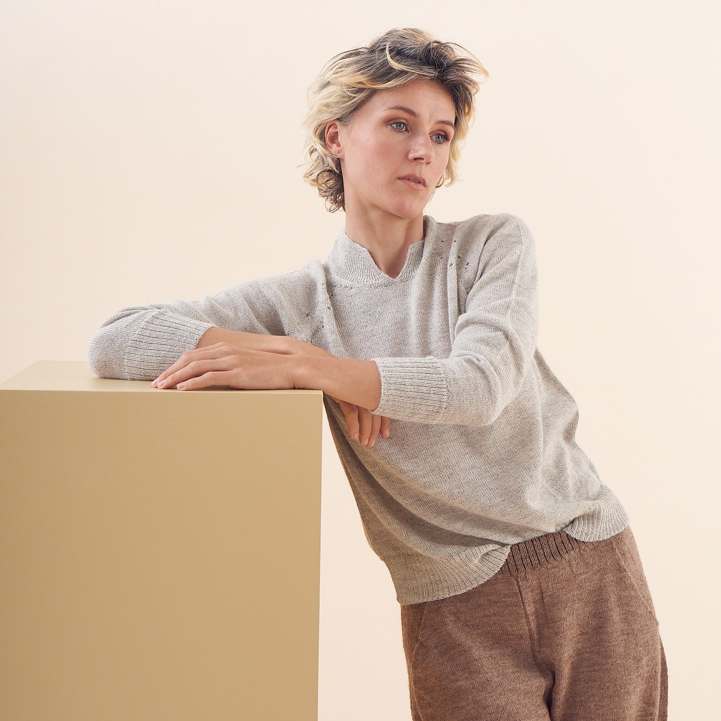 Sweater Emilia | Baby Alpaca | Gris Claro