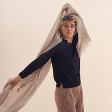 Ayekan Shawl | Baby Alpaca | Gray &amp; Lavender 