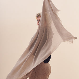 Ayekan Shawl | Baby Alpaca | Gray &amp; Lavender 