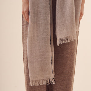 Ayekan Shawl | Baby Alpaca | Gray &amp; Lavender 