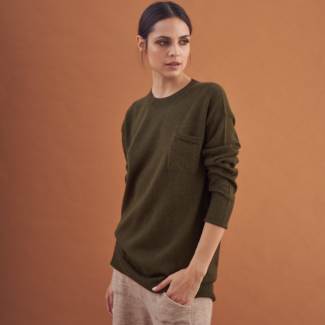 Sweater Paul | Baby Alpaca | Verde