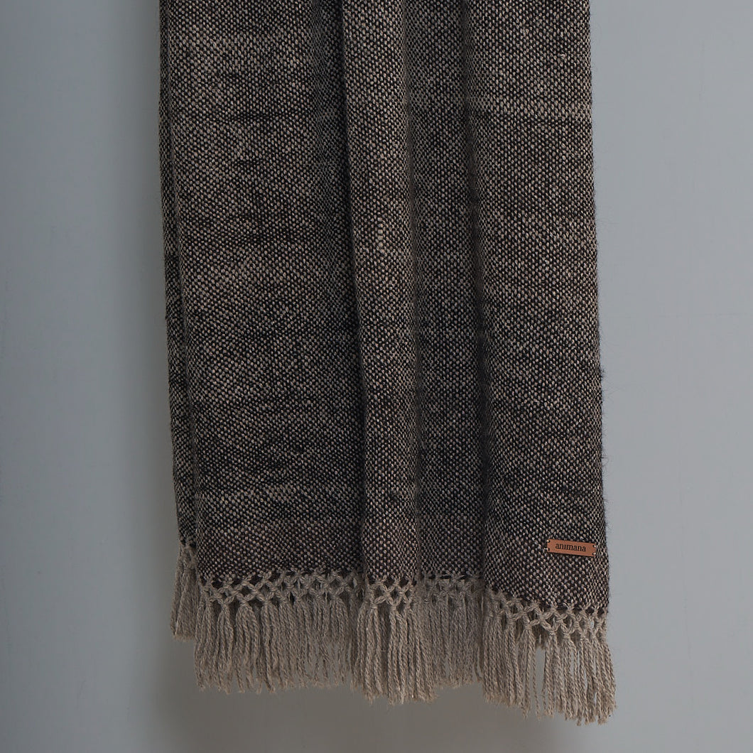 Nicolasa Blanket | Baby Llama | Gray & Black