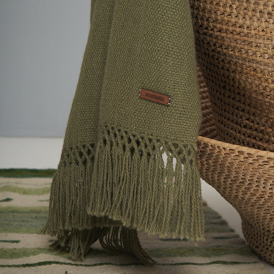 Nicolasa Blanket | Baby Llama | Green