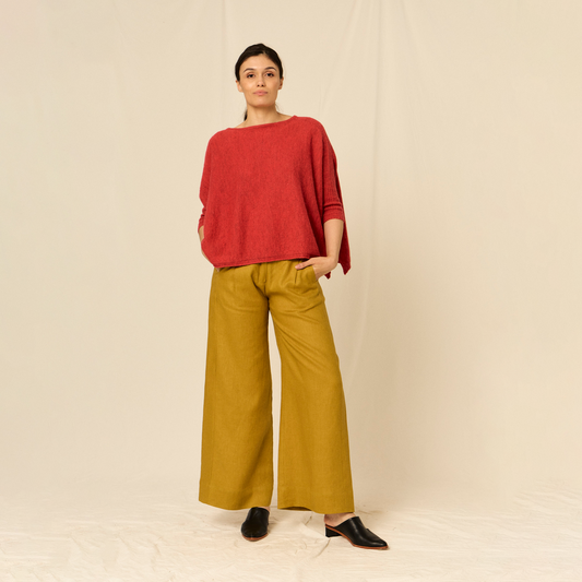 Sweater Fadriana | Baby Llama & Merino | Tomate