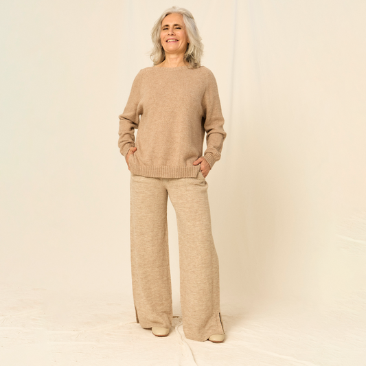 Sweater Anastasia | Llama, Merino & Algodón | Camel